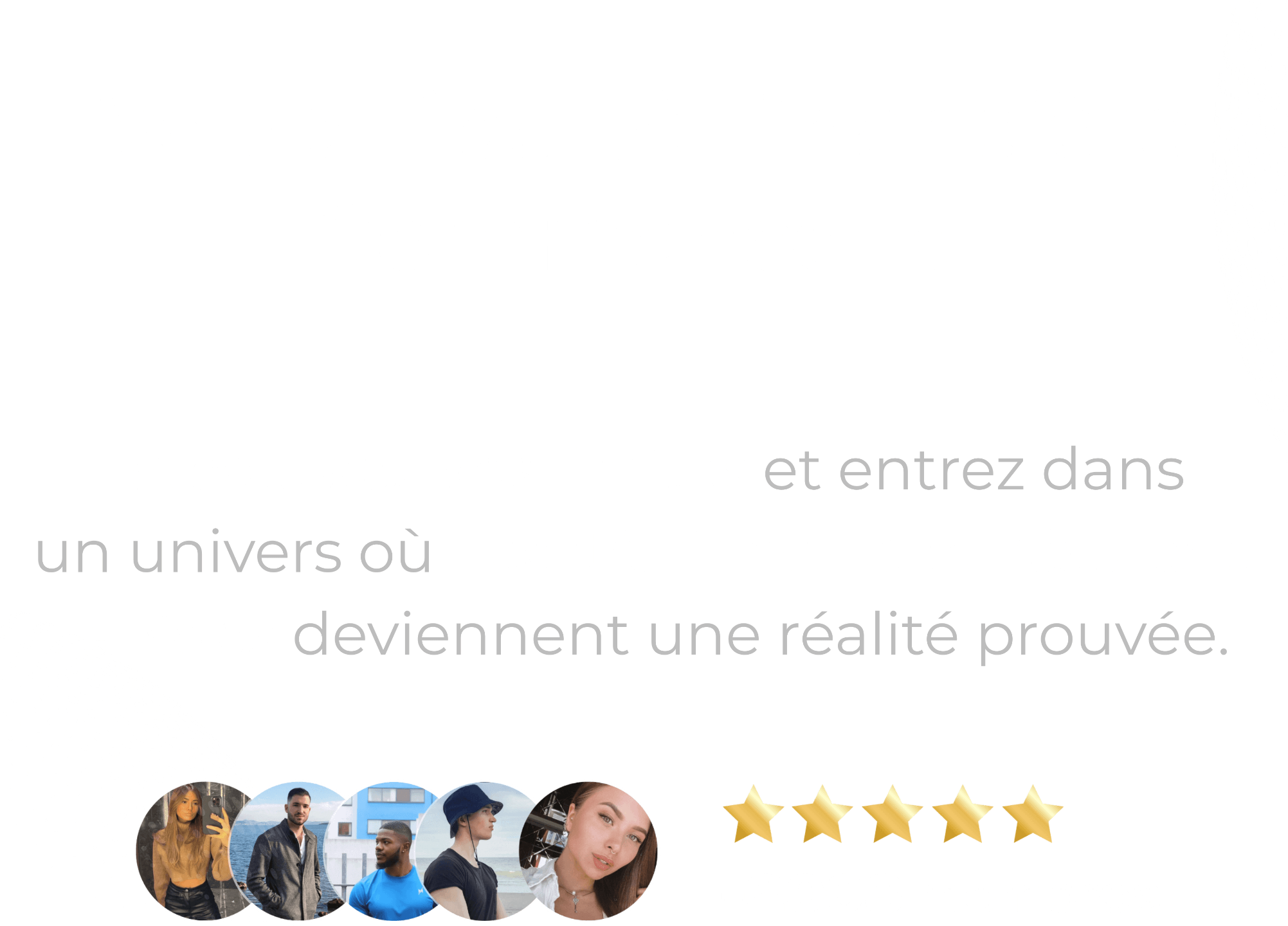 Texte : "Votre liberté financière commence ici" et photo des membres optima business