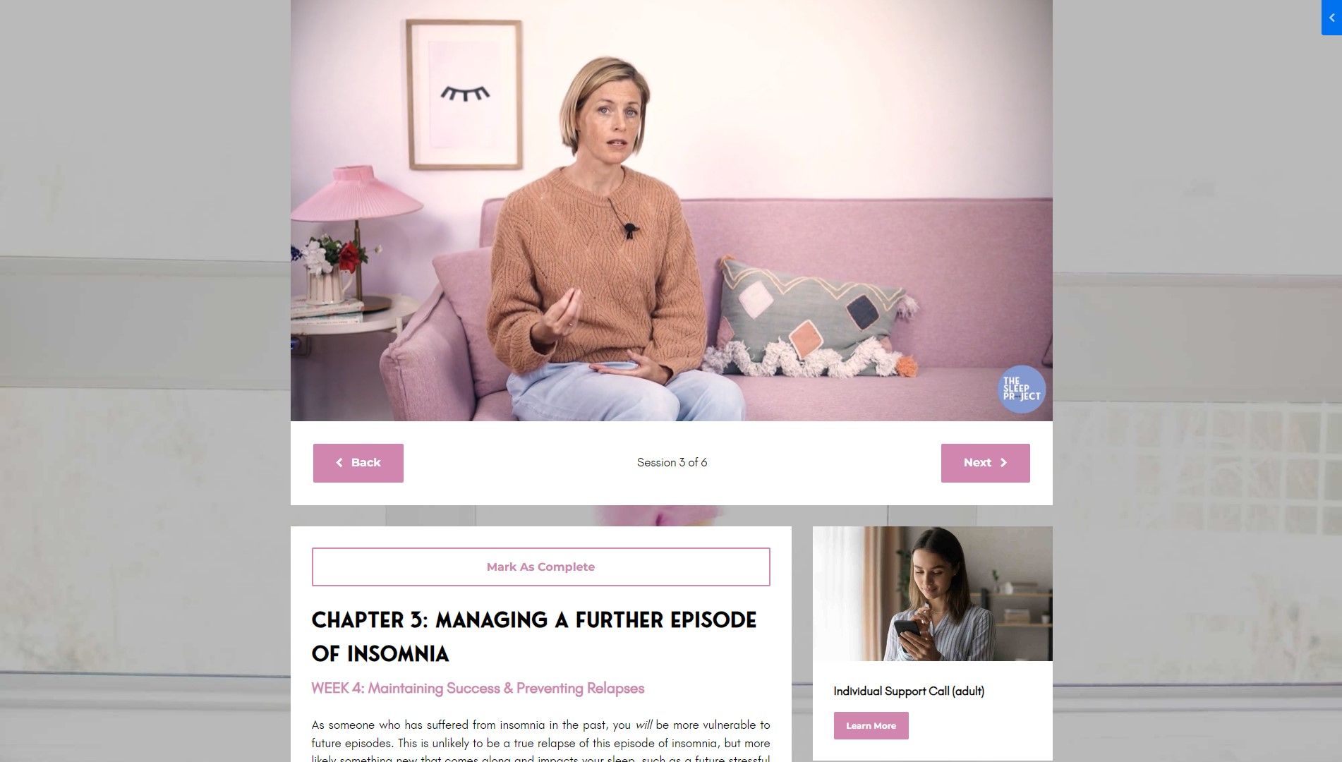 Retrain Your Sleep: Online Insomnia Program