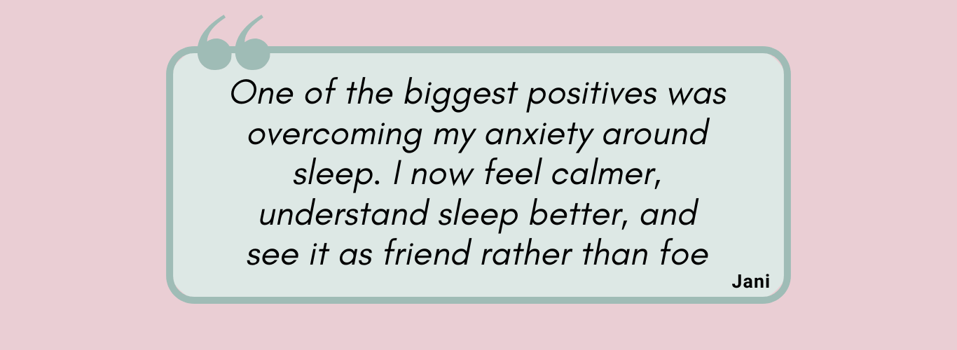 The Sleep Project client testimonials