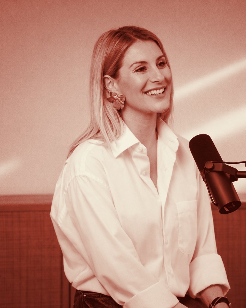 Zoe Blaskey smiling in a recording studio