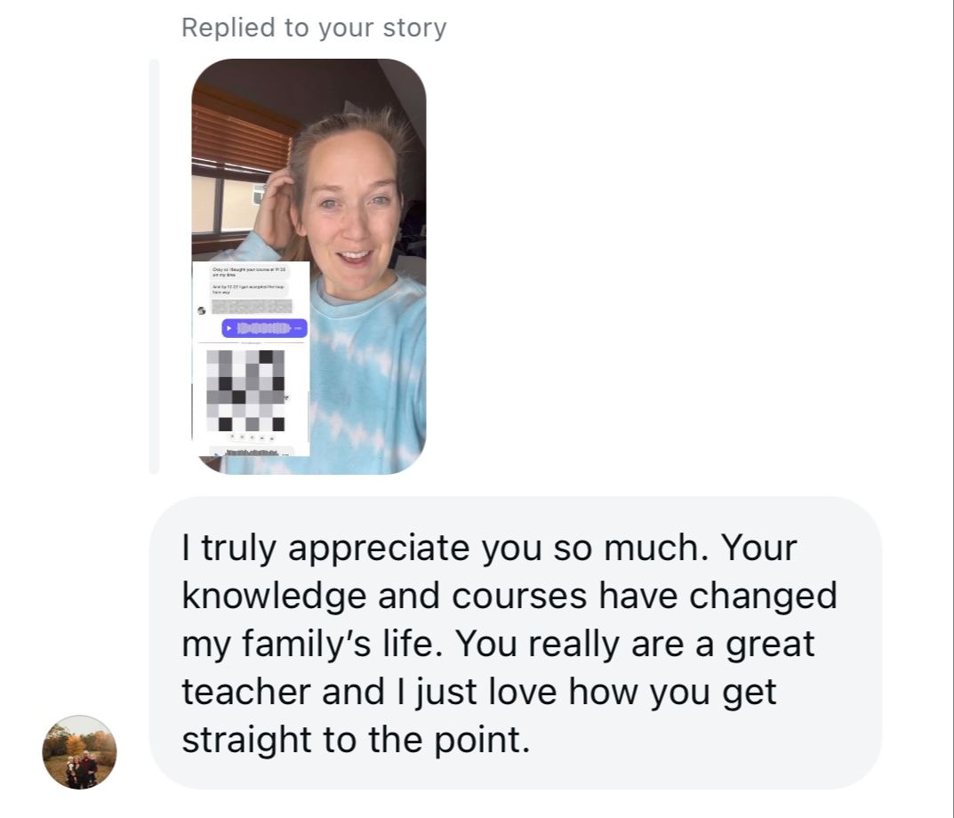 Student testimonial