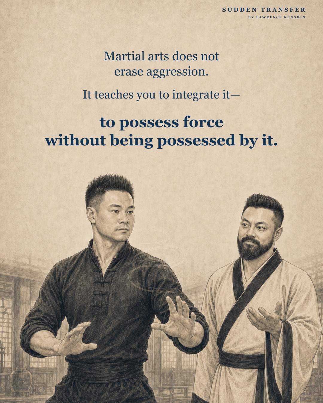 Carousel lesson: Martial arts teaches you to integrate aggression, to possess force without being possessed by it.