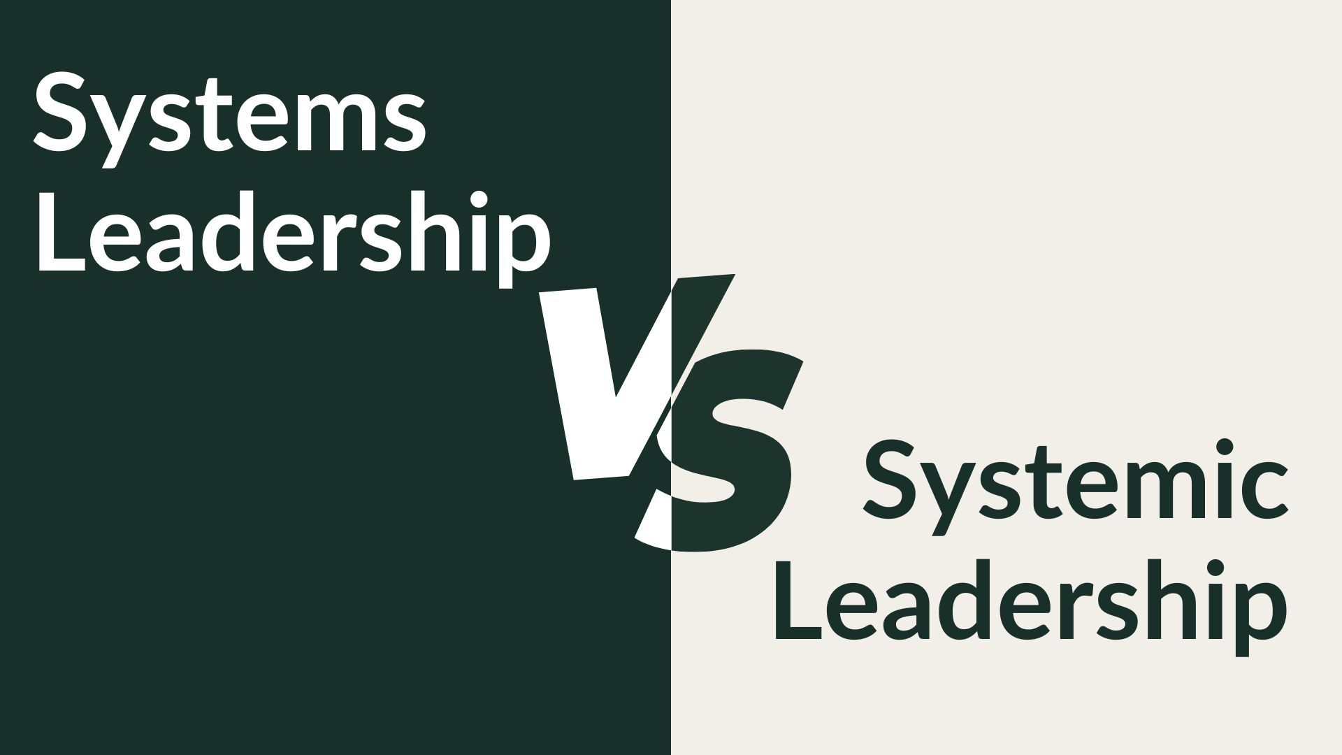 My Daily Leadership Blog Image Showing Green Background With System Leadership Text On and Beige Background with Systemic Leadership Text On