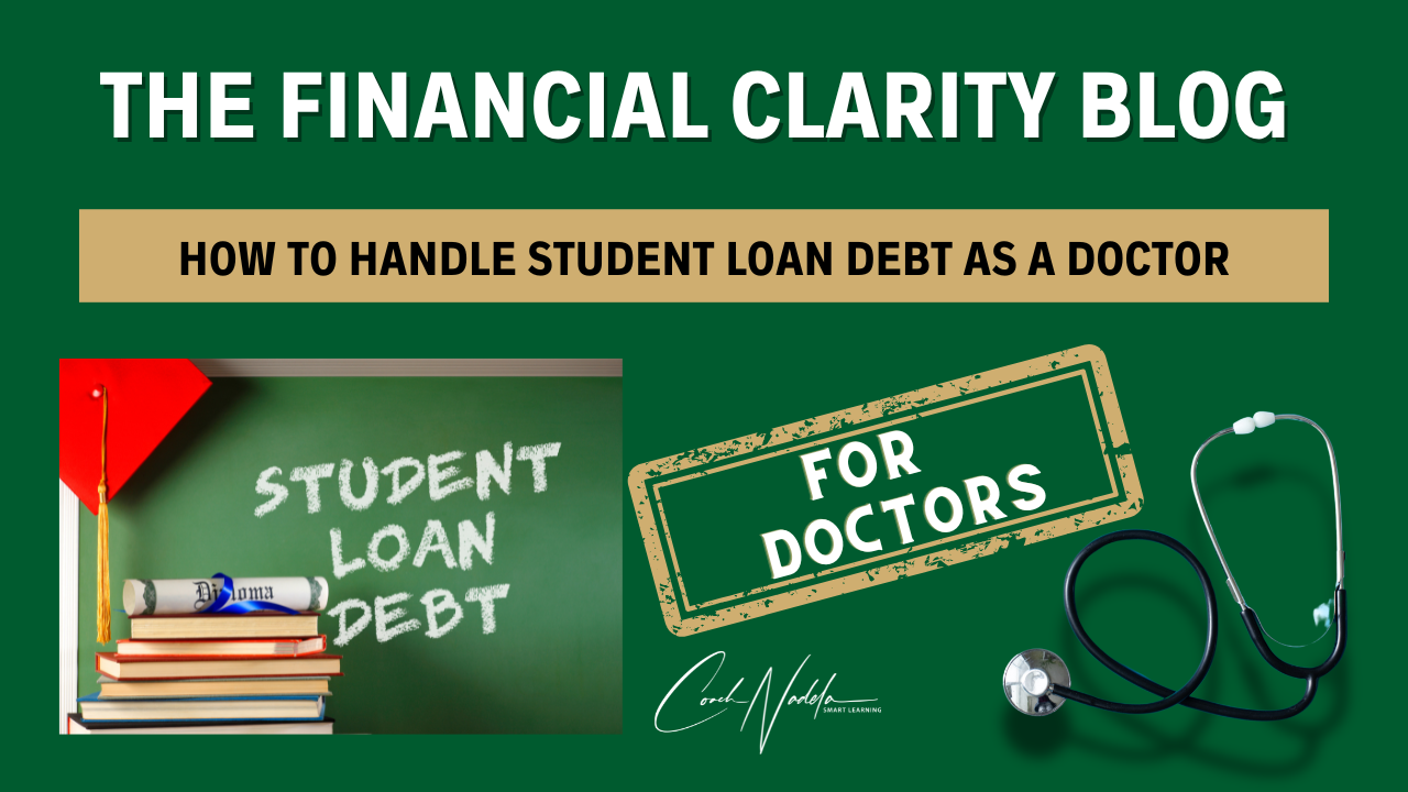 Doctor reviewing strategies for managing student loan debt to achieve financial stability and debt-free future.