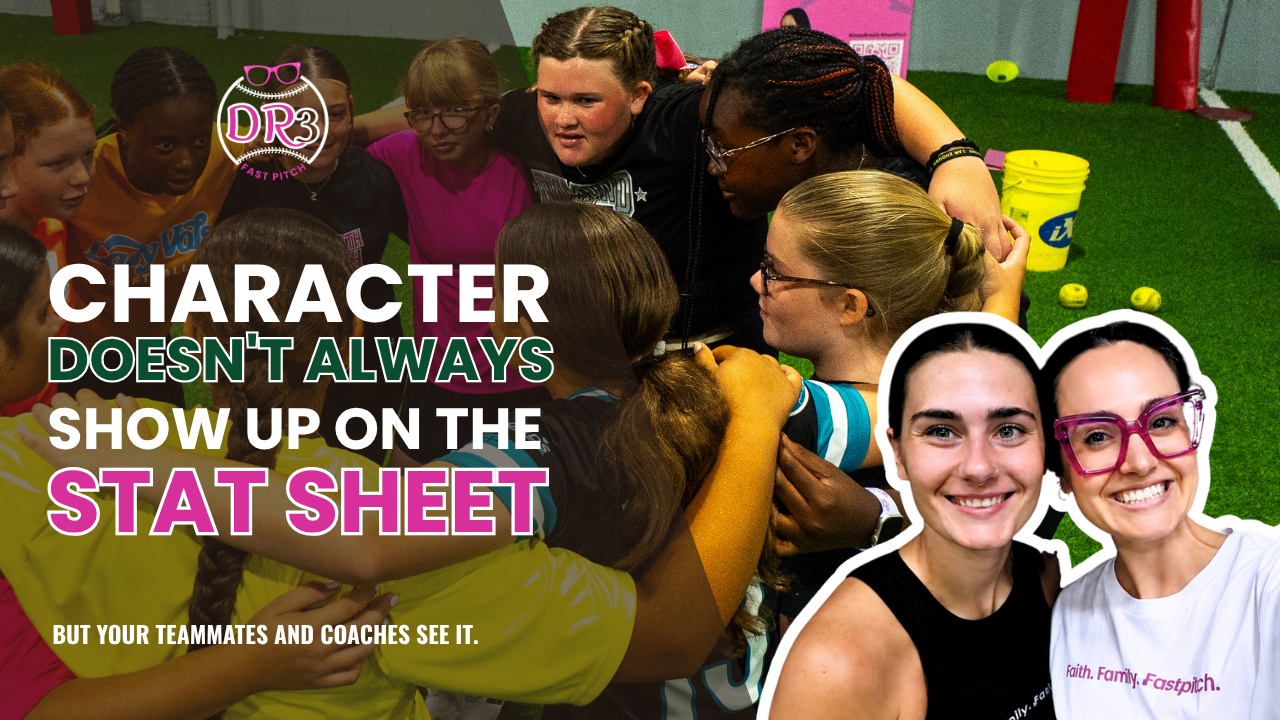 Youth softball teammates showing leadership, character, and support beyond the stat sheet