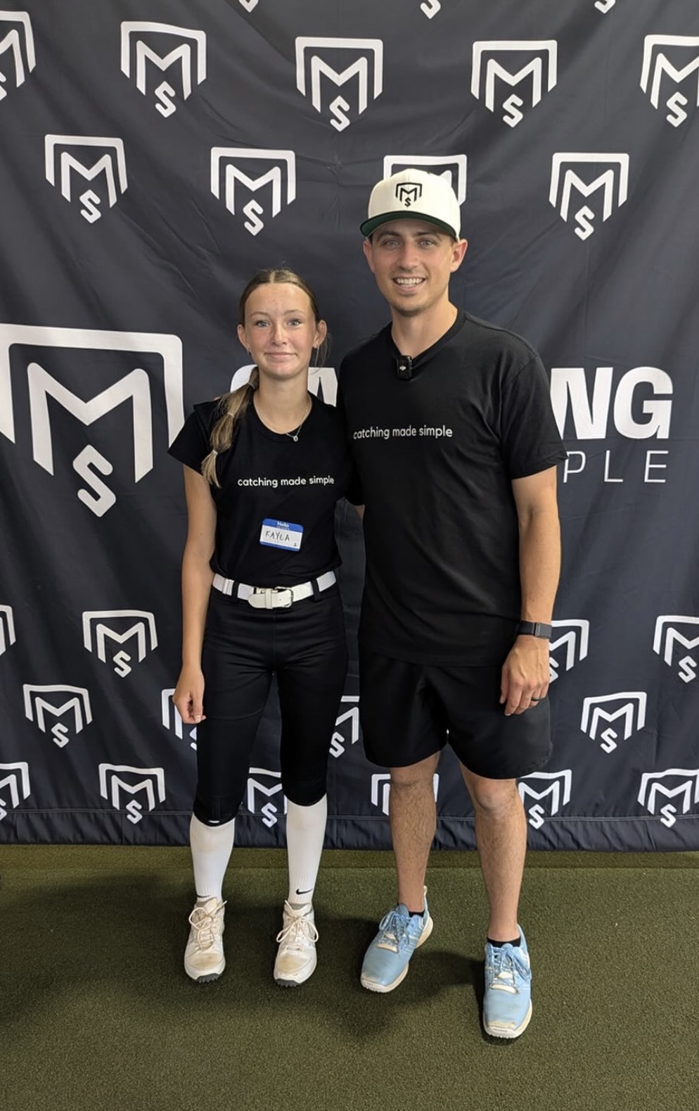 Kayla and Coach Bougie at the CMS retreat