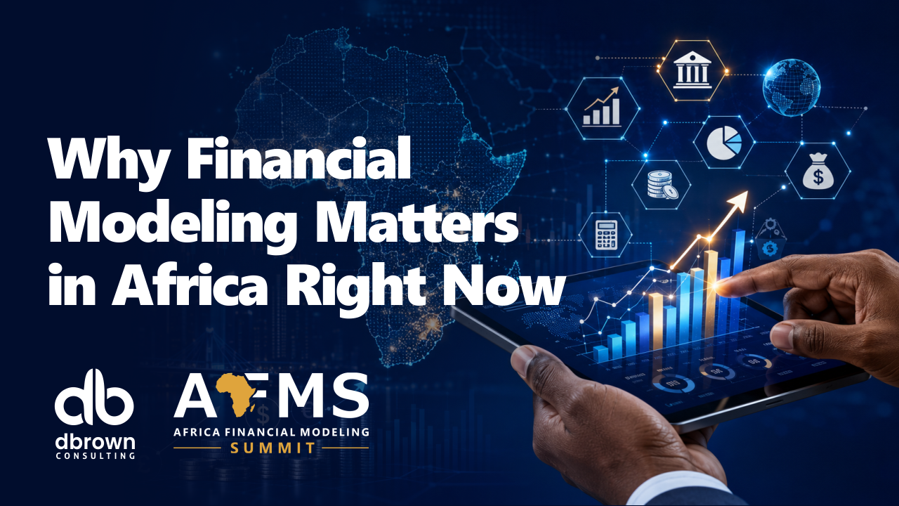 Financial professionals analyzing business data and financial models in Africa
