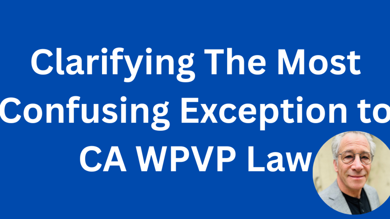 Clarifying the most confusing exception to CA's workplace violence prevention law.