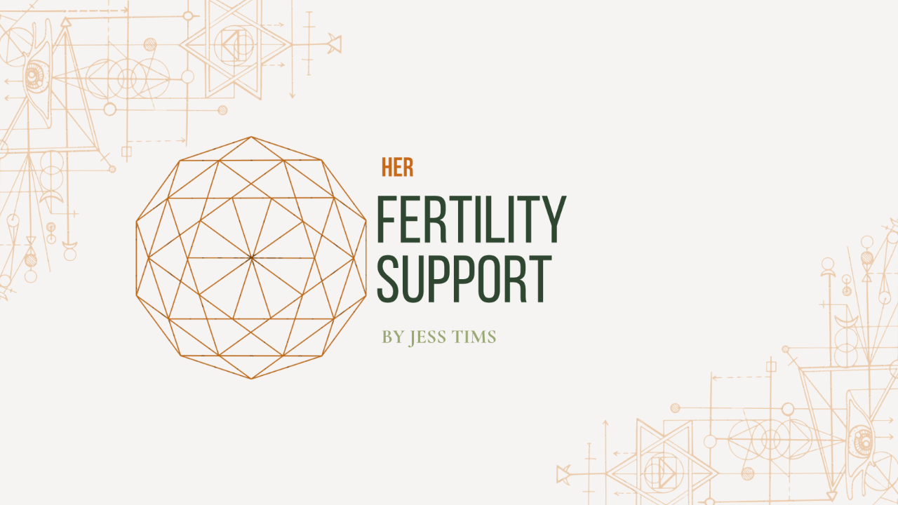 Text logo Her Fertility Support by Jess Tims