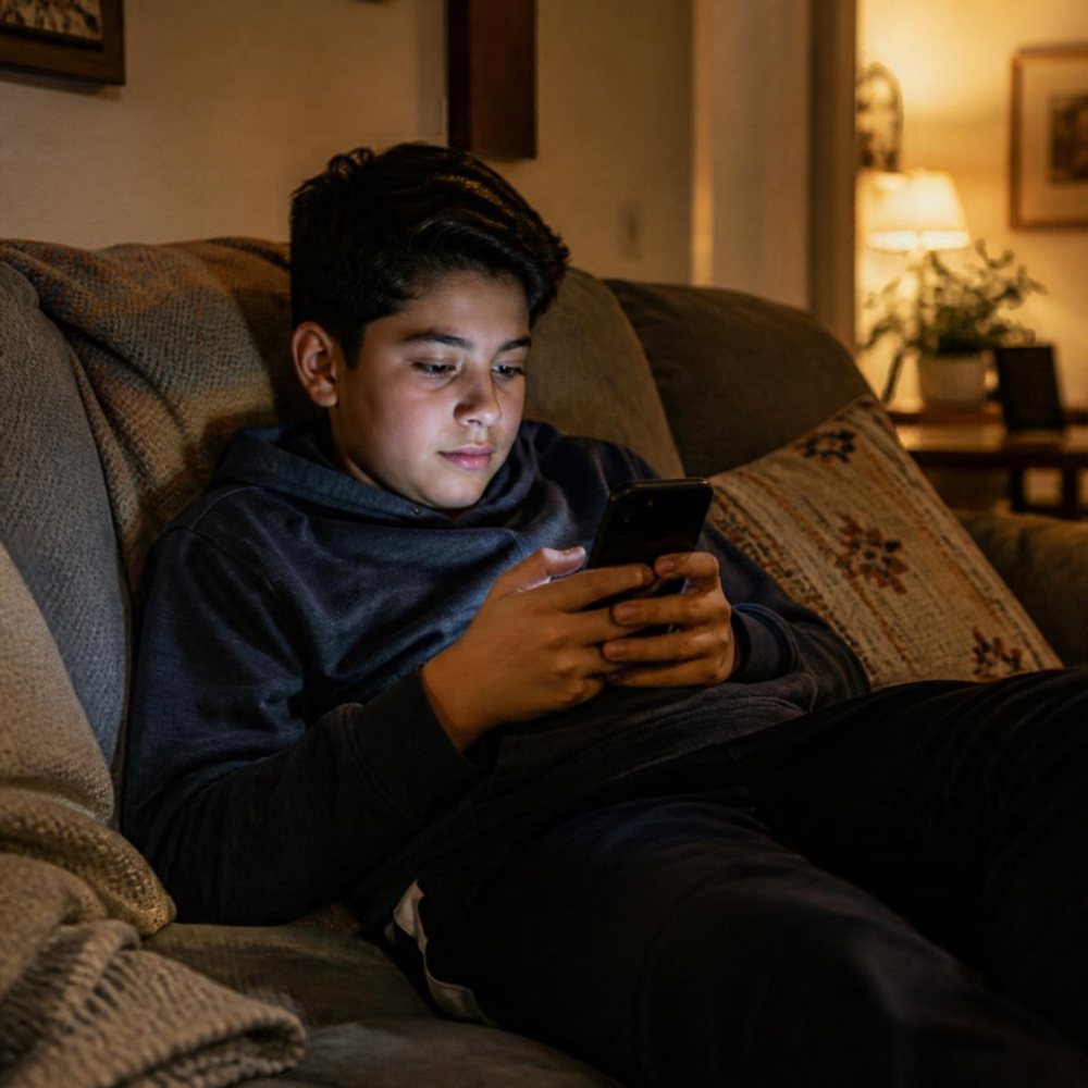 A boy around age 12