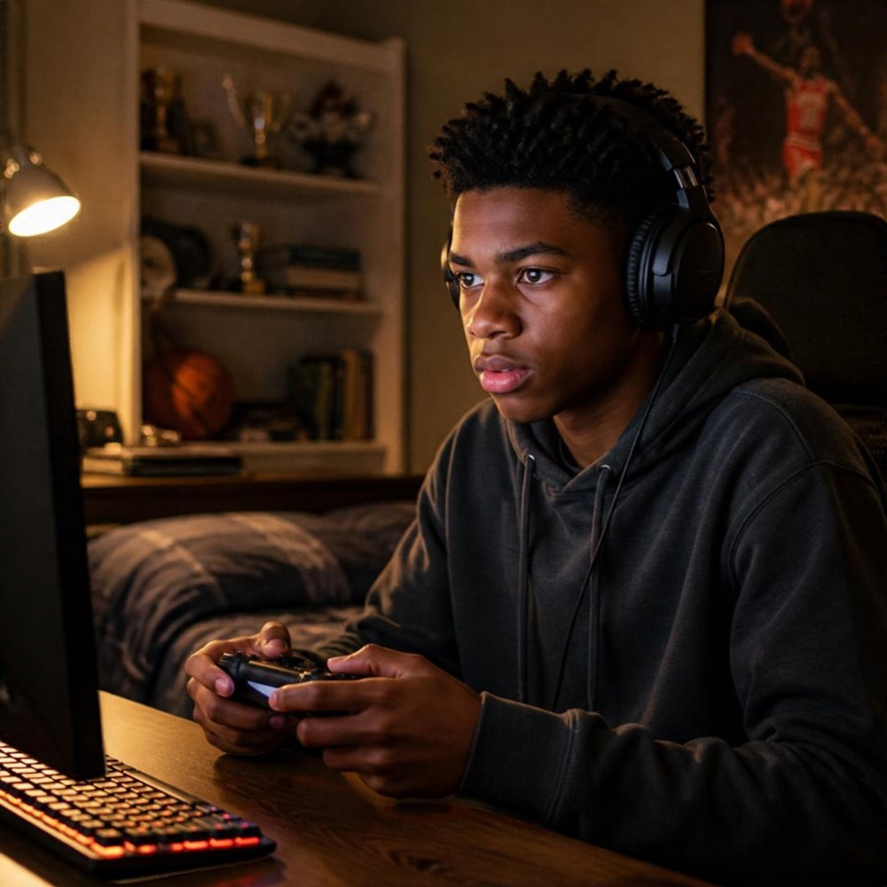 A boy around age 15