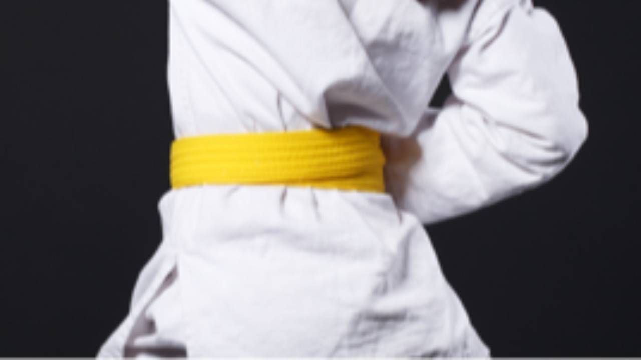 mens yellow belt