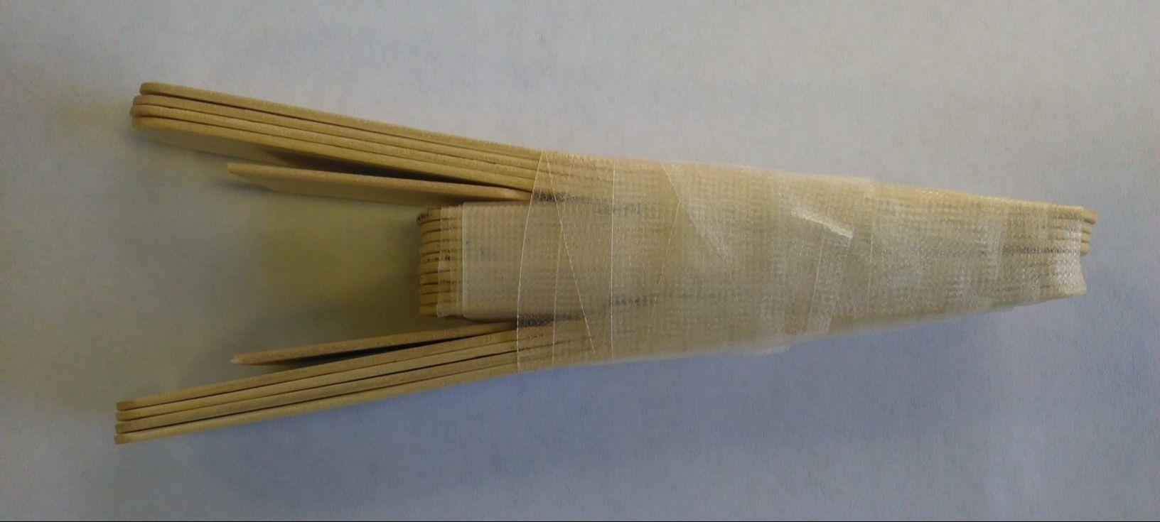 Homemade Ark-J Wedge made out of tongue depressors and medical tape