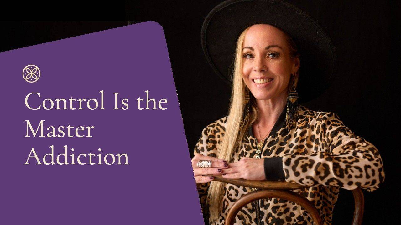 Dawn Light Amora, Spiritual Life Coach in Santa Rosa, with the words Control Is the Master Addiction
