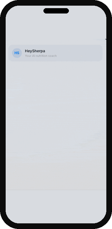 HeySherpa app on a phone