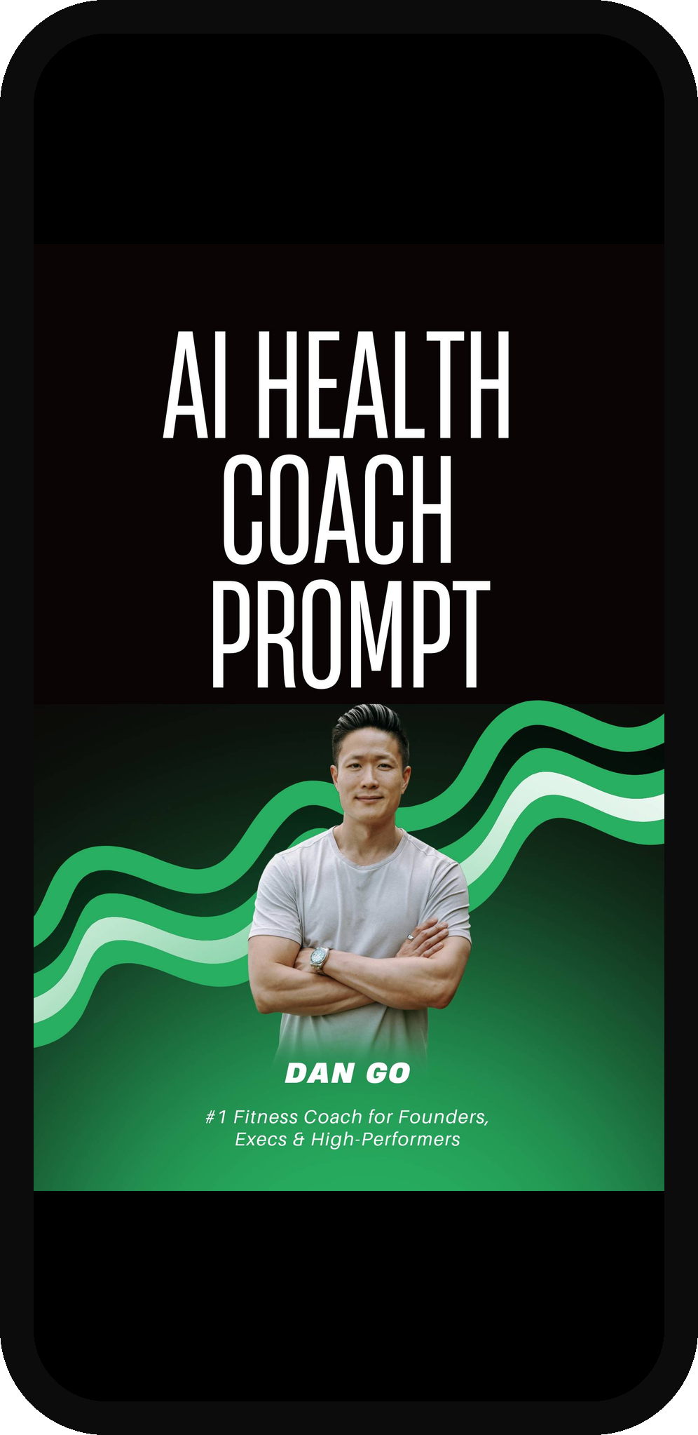 AI health coach prompt on a phone
