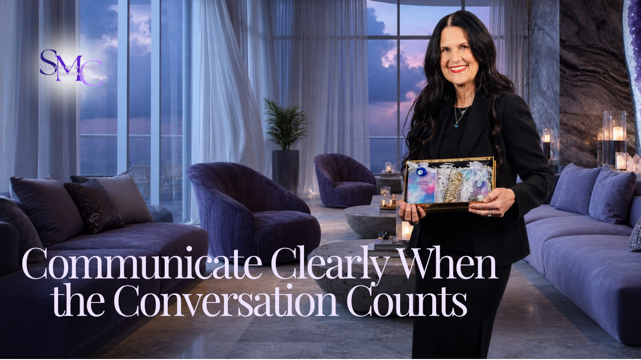 Synergies Method Coaching Communicate Clearly When the Conversation Counts thumbnail in purple
