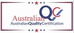 Australian Quality Certification logo, symbolizing its status as an approved quality auditor on the NDIS Auditor List, reflecting professionalism.