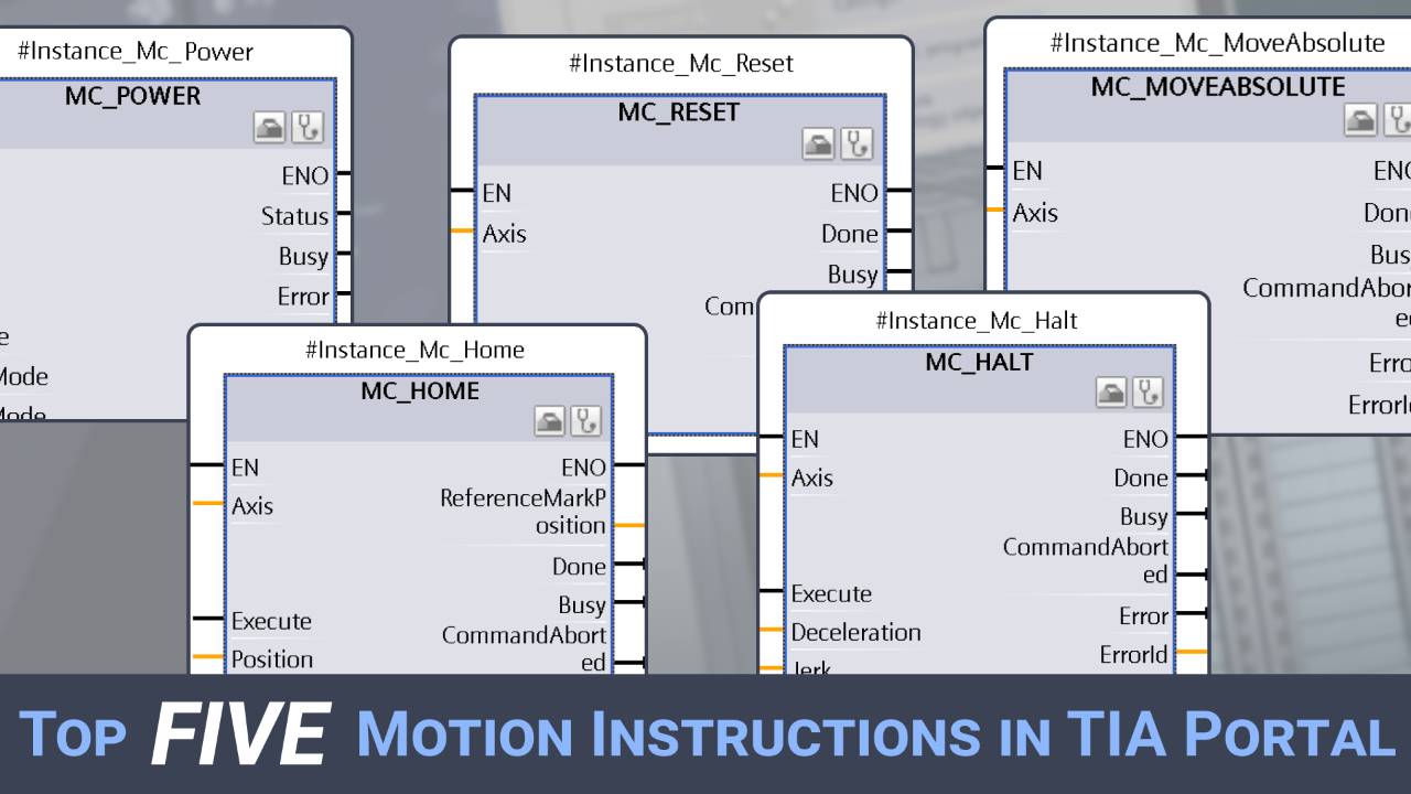 Axis Control My Top 5 Motion Control Instructions in TIA Portal