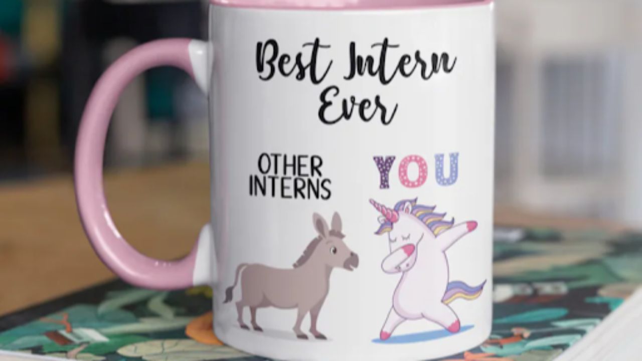 https://www.etsy.com/listing/909763573/best-intern-ever-unicorn-mug-christmas