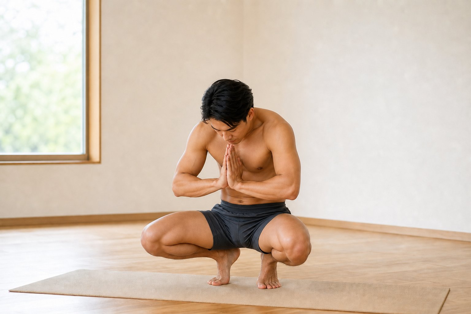 よくあるミスアライメント: 胸が落ちて、背中が丸まっている (男性)