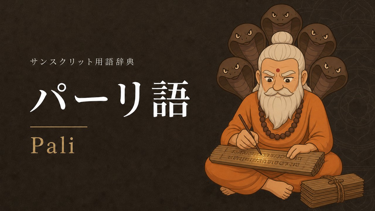 パーリ語 (Pali) の意味を表すイラスト (サンスクリット用語辞典)
