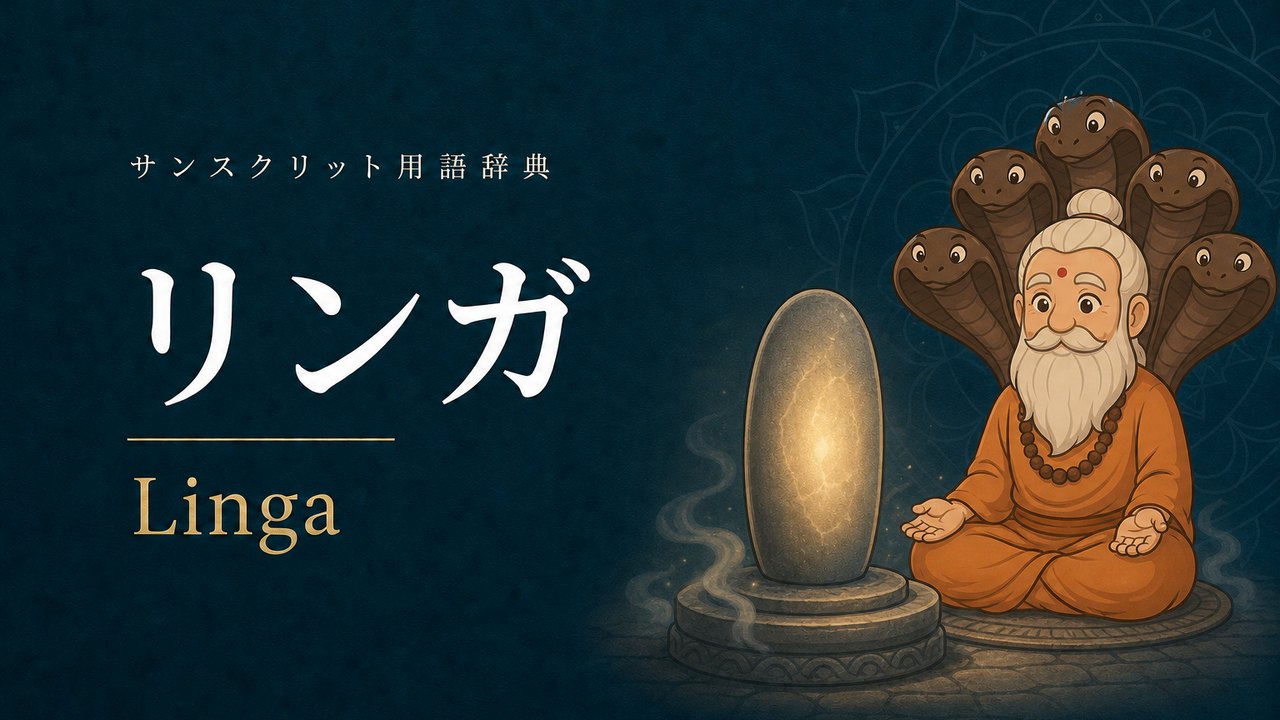 リンガ (Linga・形・象徴) の意味を表すイラスト (サンスクリット用語辞典)
