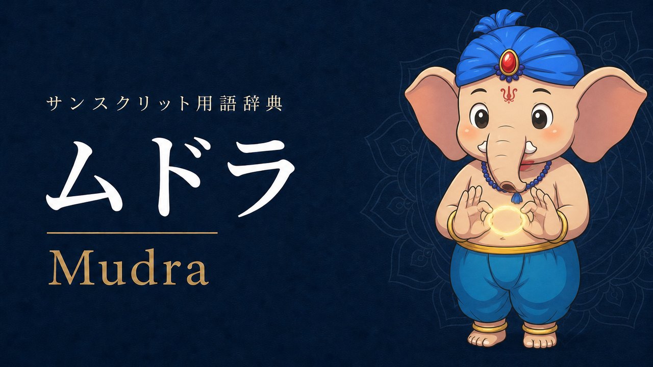 ムドラ (Mudra・ジェスチャー) の意味を表すイラスト (サンスクリット用語辞典)