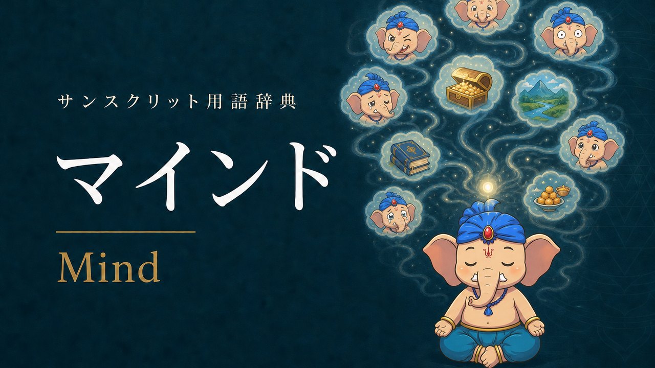 マインド (Mind) の意味を表すイラスト (サンスクリット用語辞典)