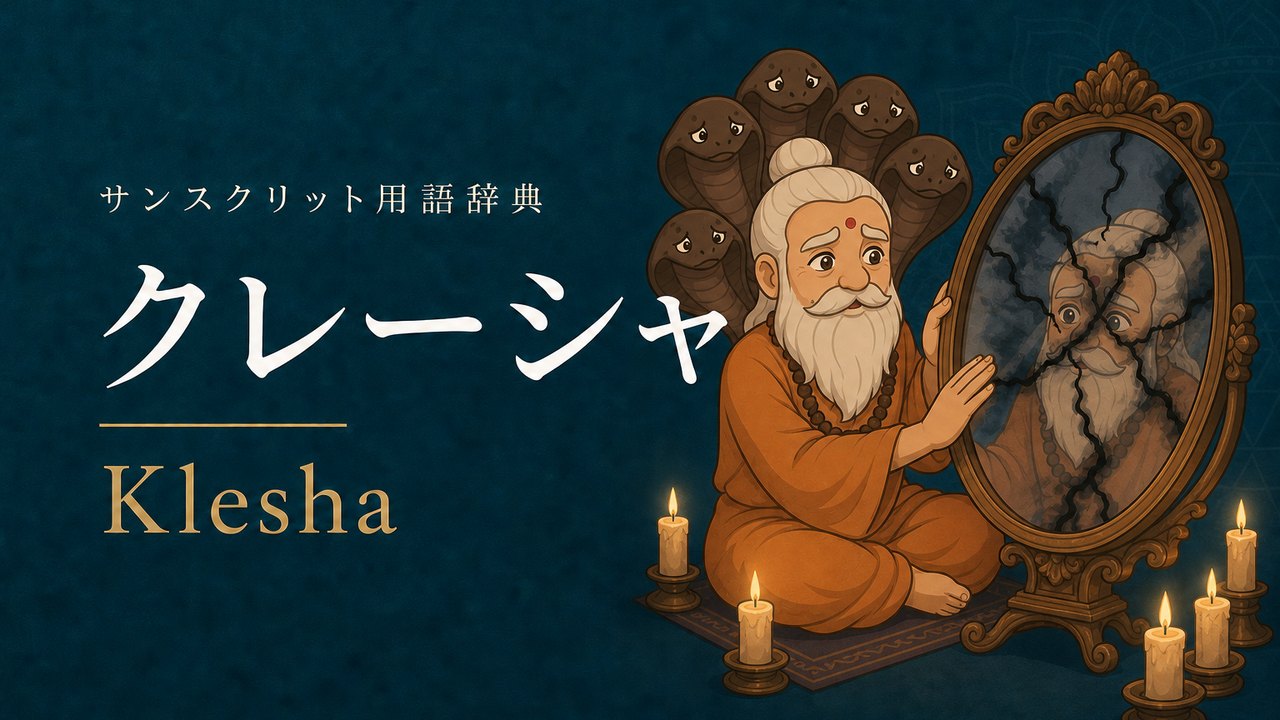 クレーシャ (Klesha) の意味を表すイラスト (サンスクリット用語辞典)