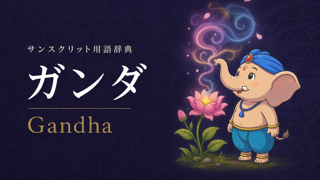 ガンダ (Gandha・におい) の意味を表すイラスト (サンスクリット用語辞典)