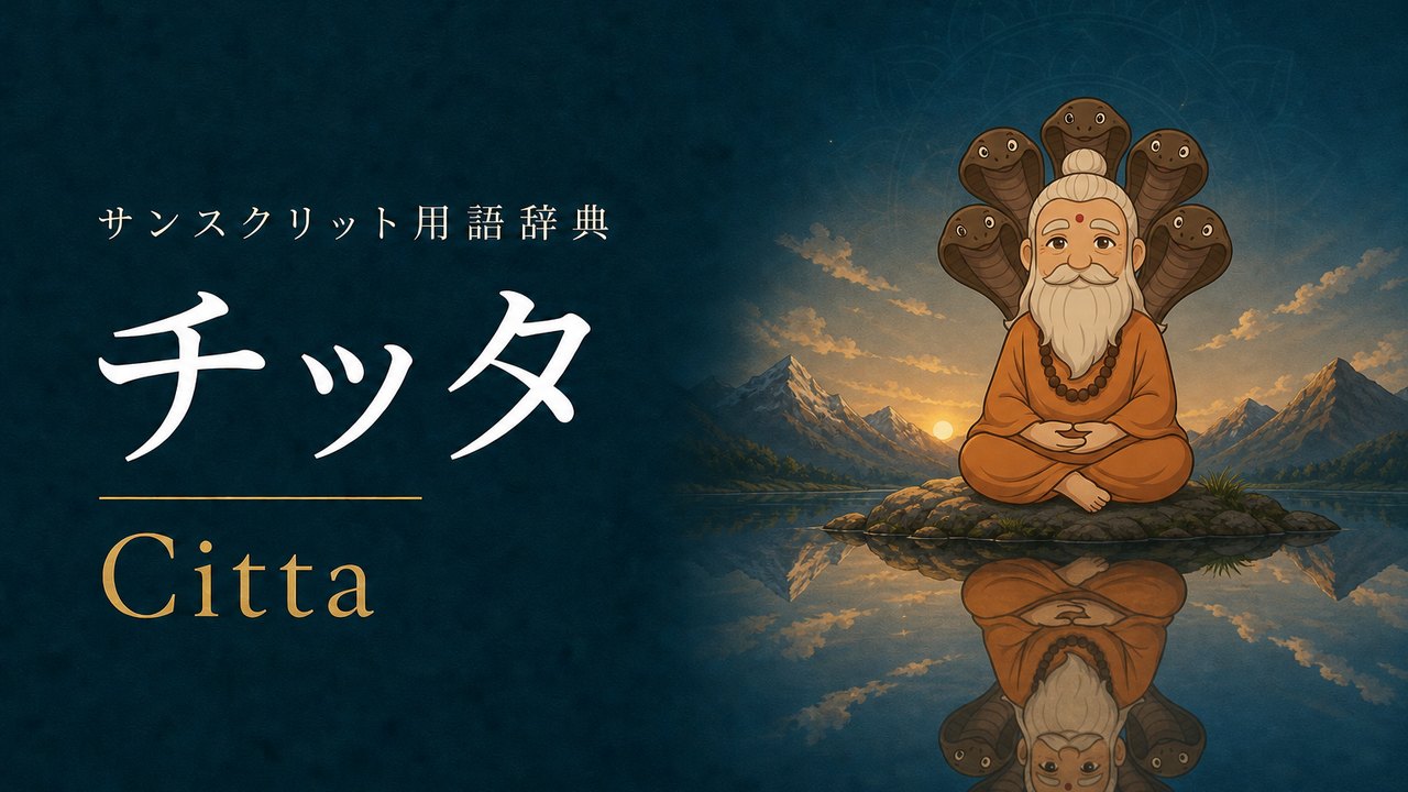 チッタ (Citta・意識) の意味を表すイラスト (サンスクリット用語辞典)