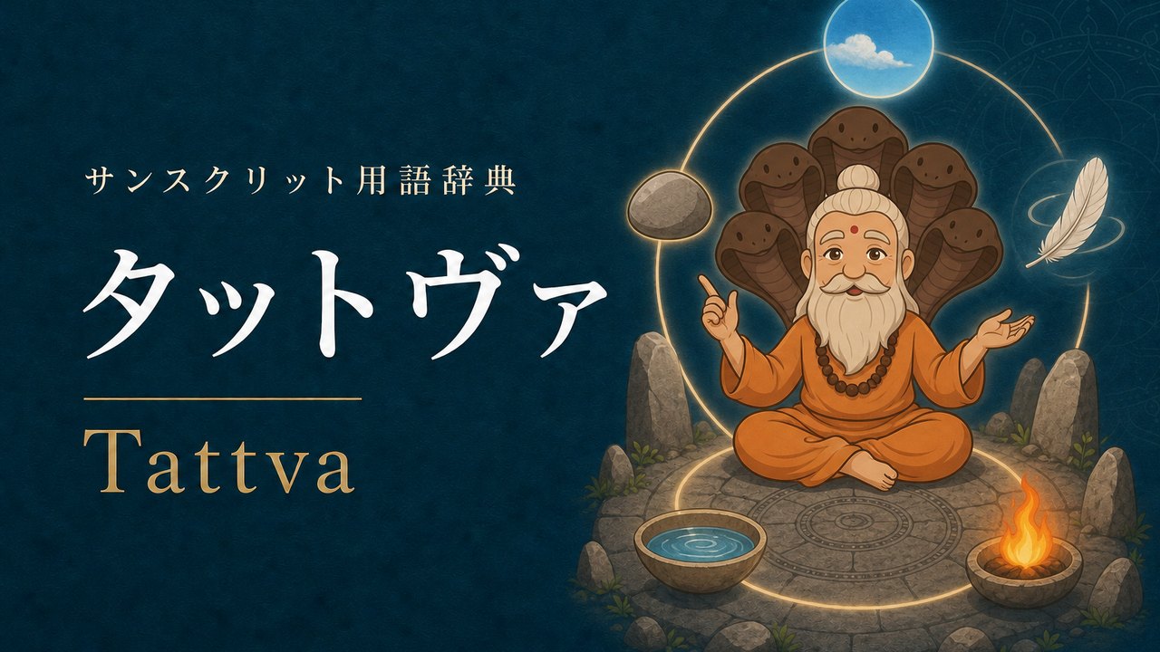 タットヴァ (Tattva・原理) の意味を表すイラスト (サンスクリット用語辞典)