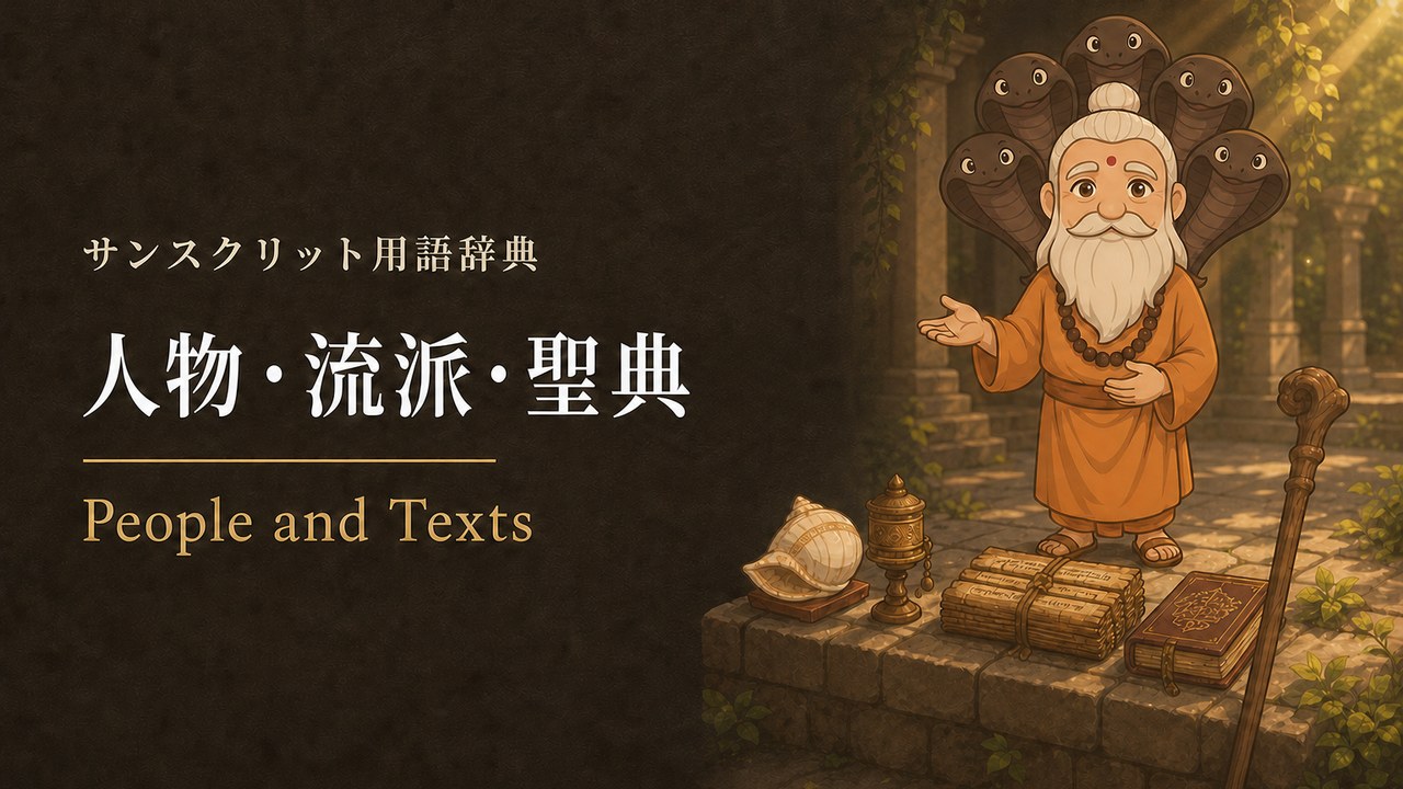 人物・流派・聖典の用語一覧のアイキャッチ画像 (サンスクリット用語辞典)