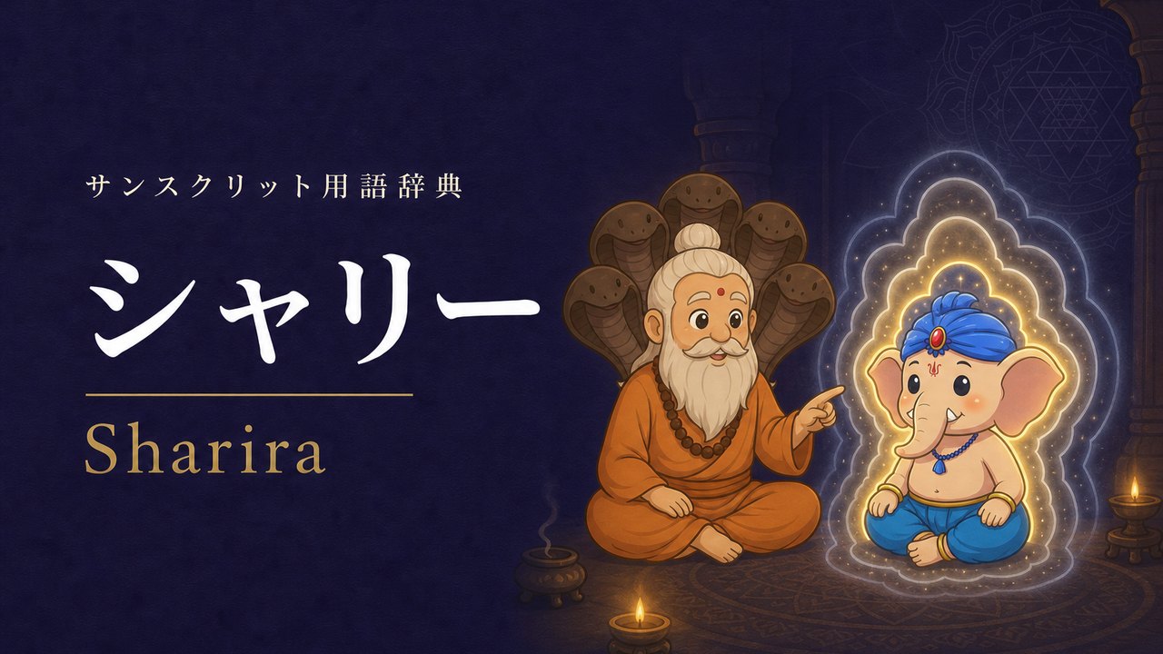 シャリーラ (Sharira・身体) の意味を表すイラスト (サンスクリット用語辞典)