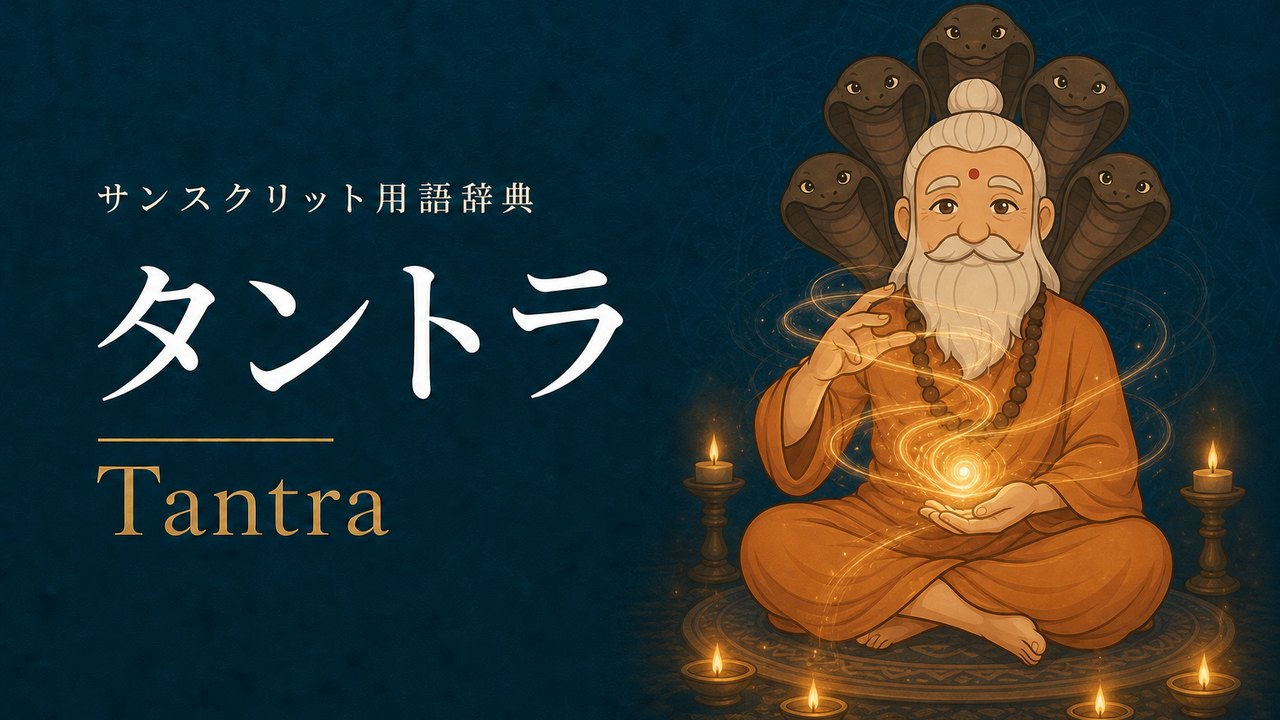 タントラ (Tantra) の意味を表すイラスト (サンスクリット用語辞典)