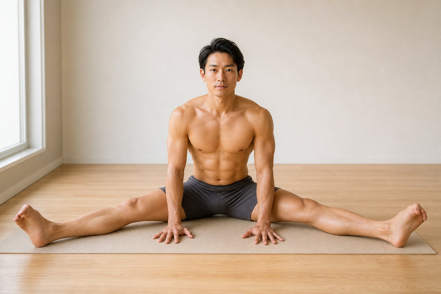 よくあるミスアライメント: つま先が前に倒れてしまう (男性)