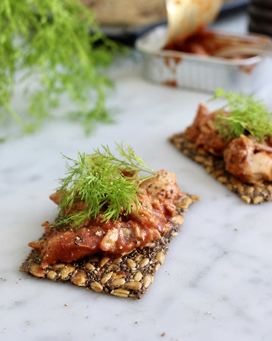 Fröknäcke med makrill i tomatsås