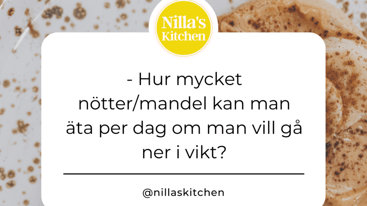 Nötter och mandel – lagom mängd vid viktnedgång