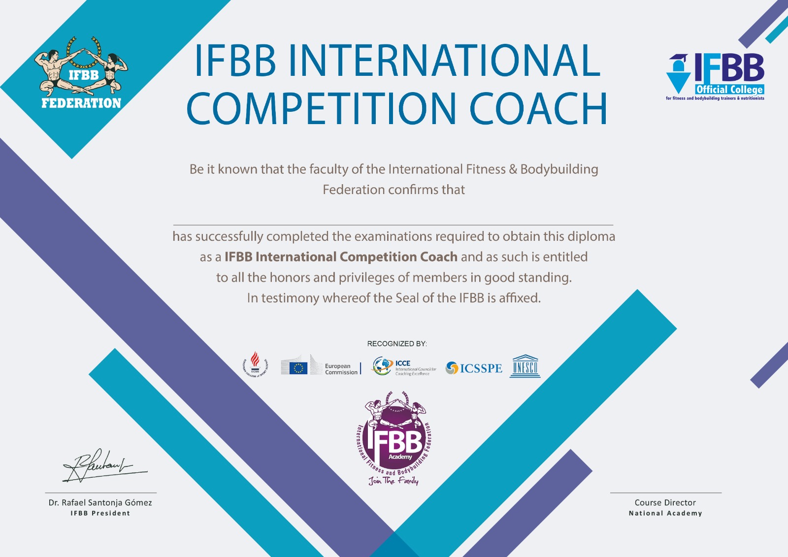 IFBB International Competition Coach