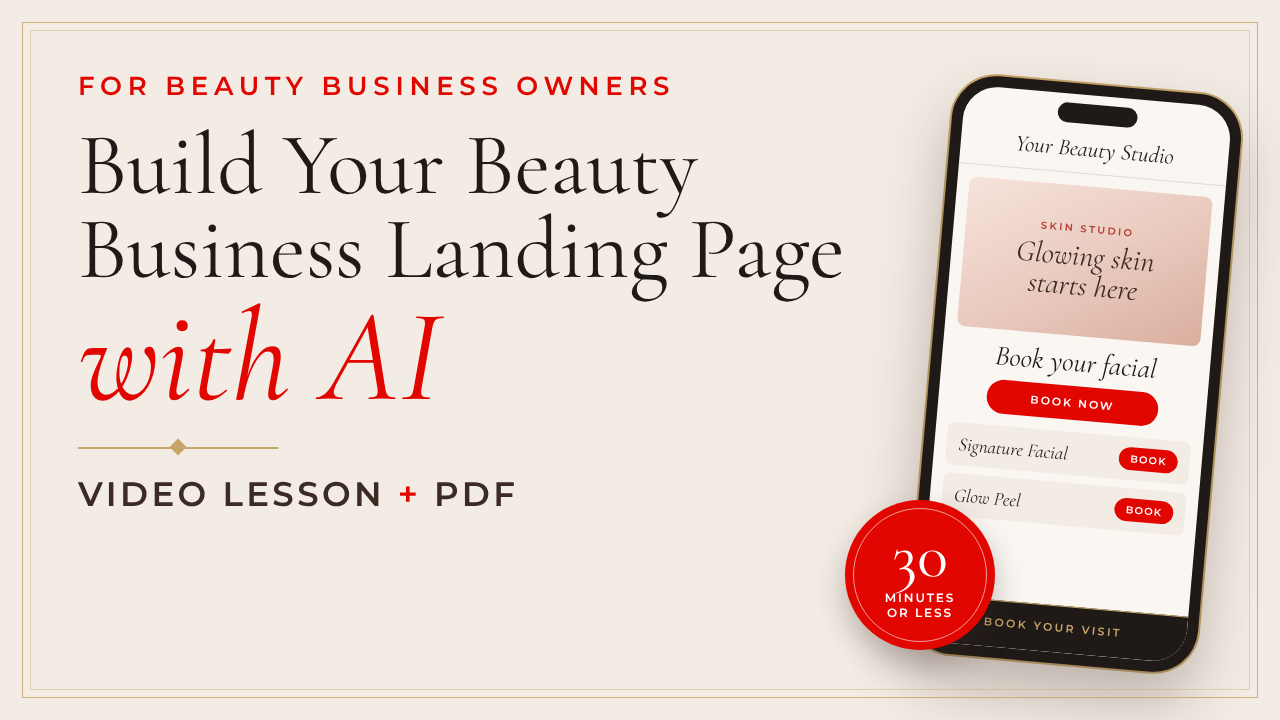 Build Your Beauty Business Landing Page with AI