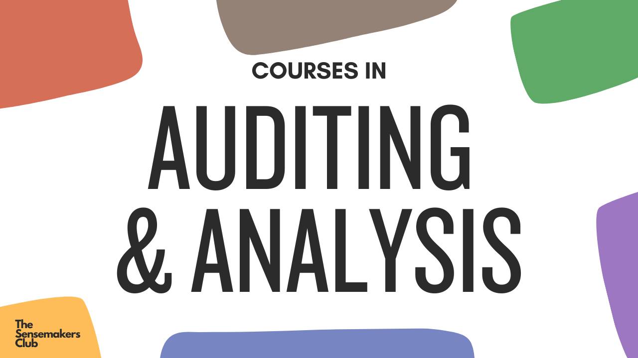 Courses in Auditing & Analysis at The Sensemakers Club