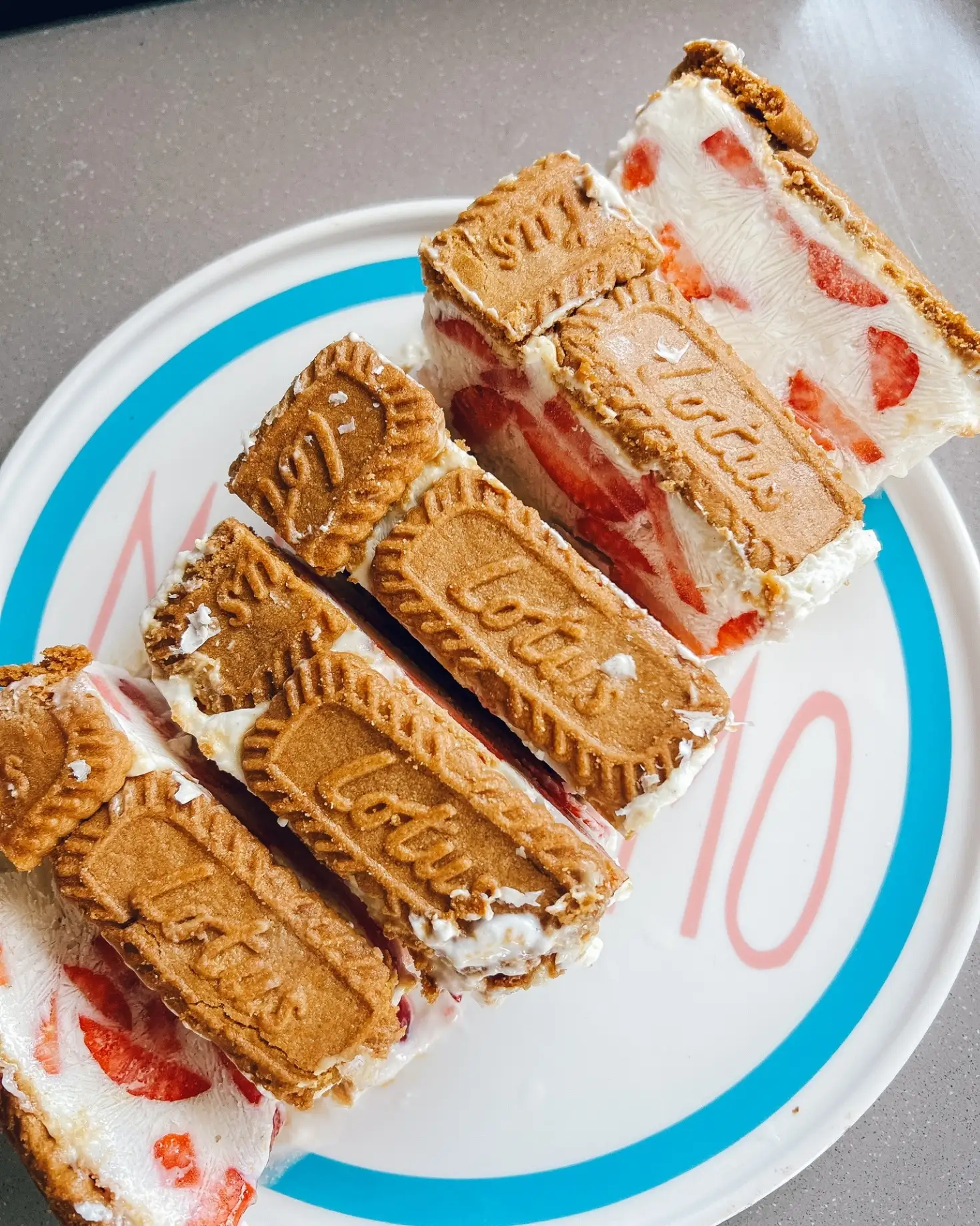 Lotus biscuit and strawberry dessert made from a RESET recipe