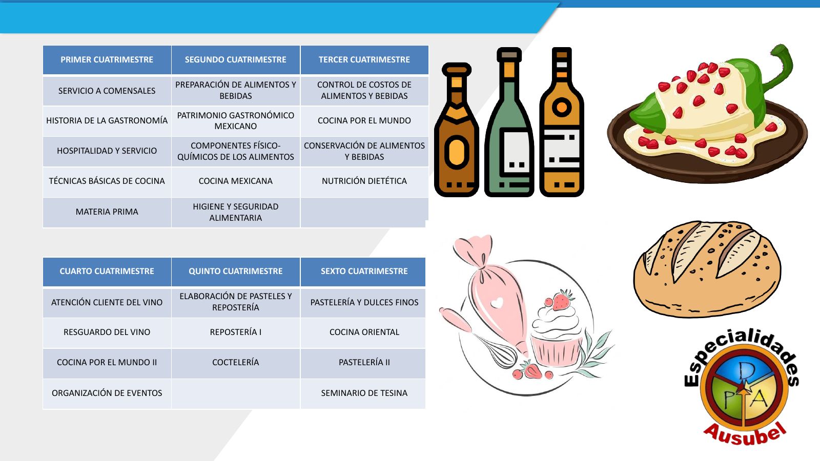 Folleto informativo Especialidad en Alimentos y Bebidas – página 4