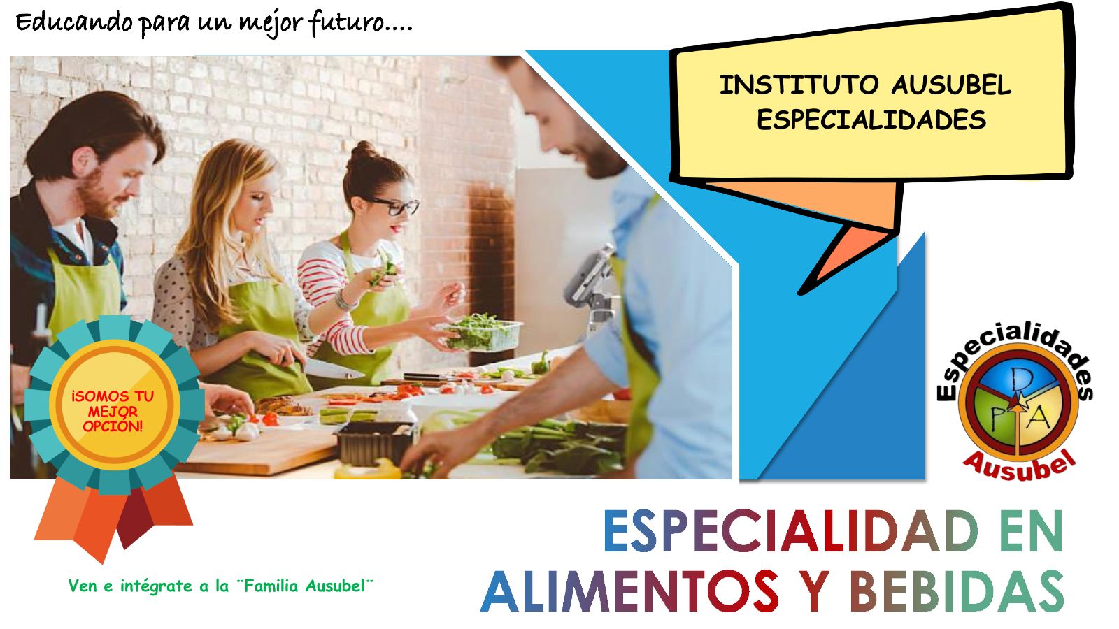 Folleto informativo Especialidad en Alimentos y Bebidas – página 1