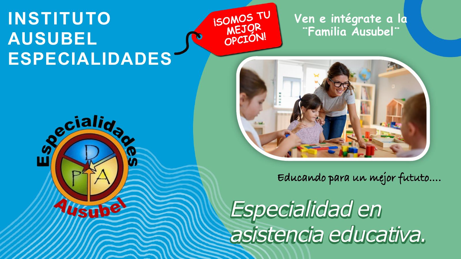 Folleto informativo Especialidad en Asistencia Educativa – página 1