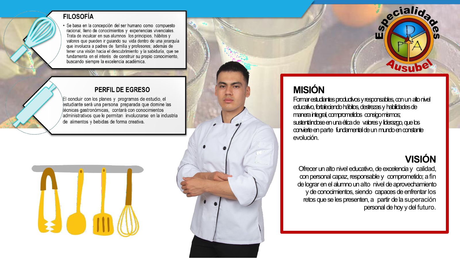 Folleto informativo Especialidad en Alimentos y Bebidas – página 3