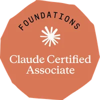 Claude Certified Associate, Foundations badge from Anthropic, awarded to Deb Szabo