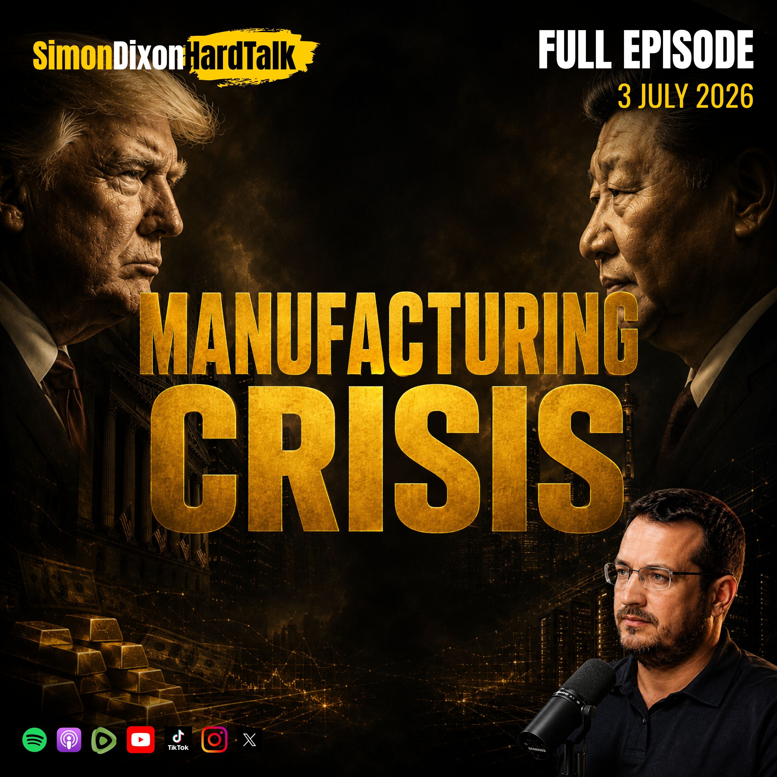 Weaponizing Crisis: The Asset-Stripping Phase | Simon Dixon Hard Talk LIVE (Full Episode) — Simon Dixon Hard Talk cover