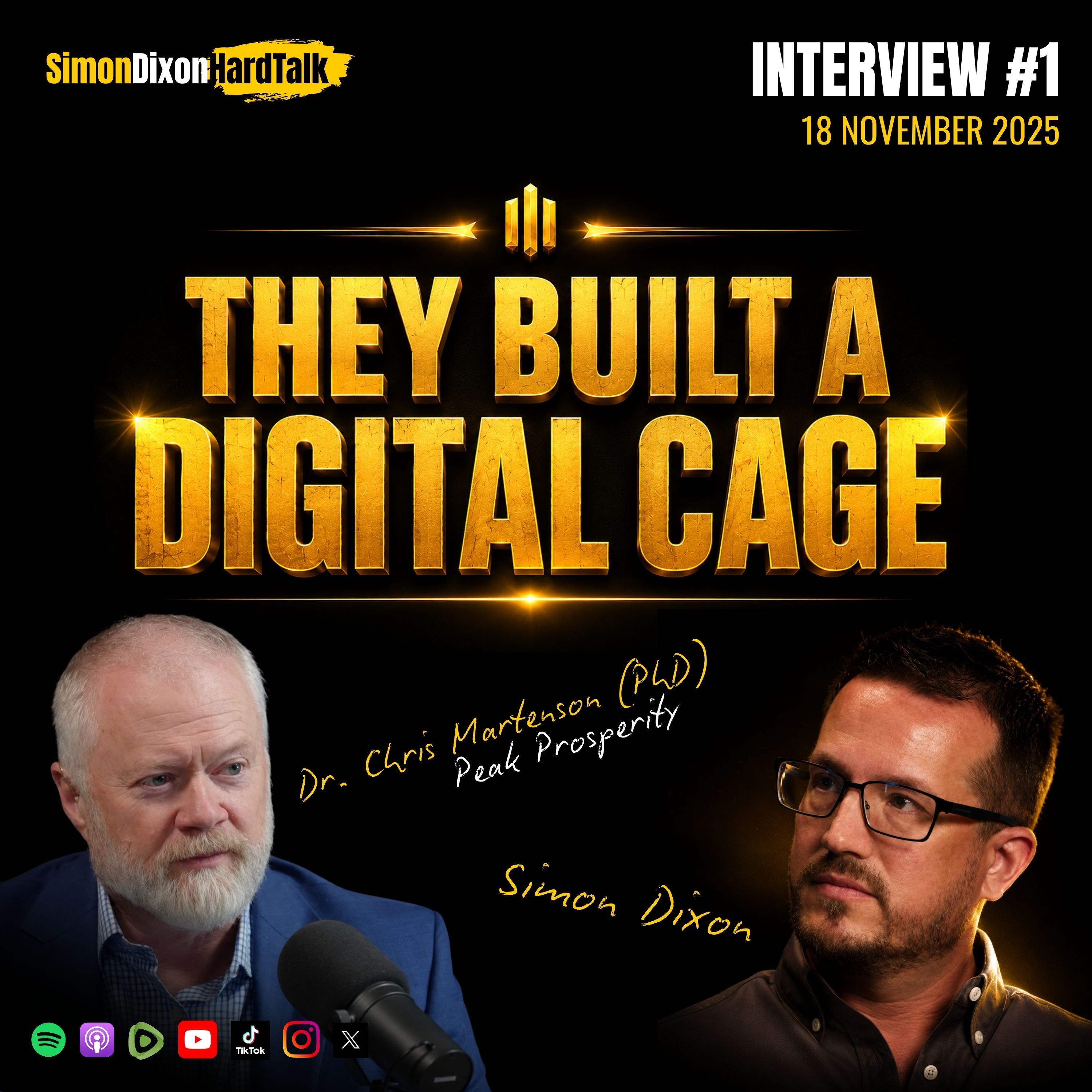 CBDCs, AI, & Digital ID: Escape the Engineered Orwellian Nightmare Before It’s Too Late | Simon Dixon on Peak Prosperity w/ Dr. Chris Martenson (PhD) episode artwork